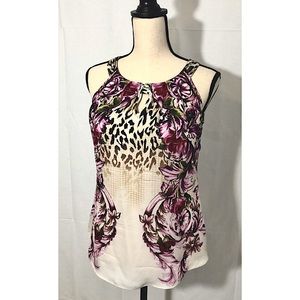 White House Black Market Silk Floral Tank